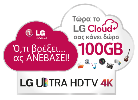 100 GB στο cloud προσφέρει η LG