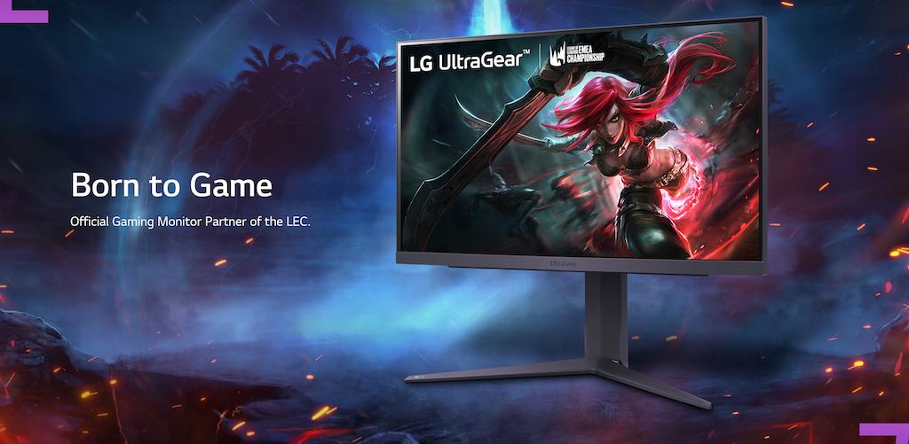 Η gaming οθόνη LG ULTRAGEAR 25GR75FG επίσημη οθόνη του LEC 2023