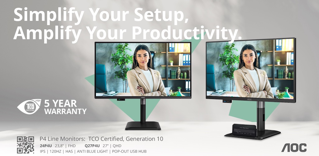 Οθόνες TCO Certified gen 10 με πρακτικά USB hubs και βιώσιμη απόδοση