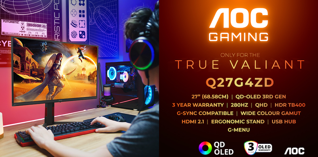AOC GAMING Q27G4ZD: Η χρυσή τομή στην 3η γενιά QD-OLED