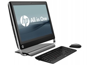HP TouchSmart 7320 AIO Business PC Left Facing Keyboard Mouse AIO Screen