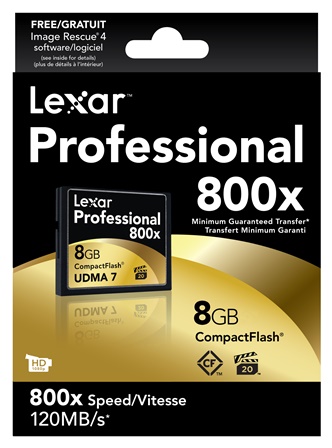 Lexar Professional 800x: Ταχύτατη μνήμη