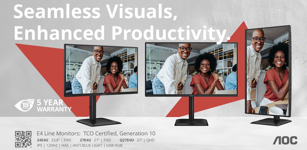 Essential σειρά E4 της AOC: Σχεδιασμένη για επιχειρήσεις, με σεβασμό στον πλανήτη