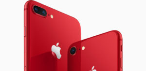 IPhone8 iPhone8PLUS PRODUCT RED angled back